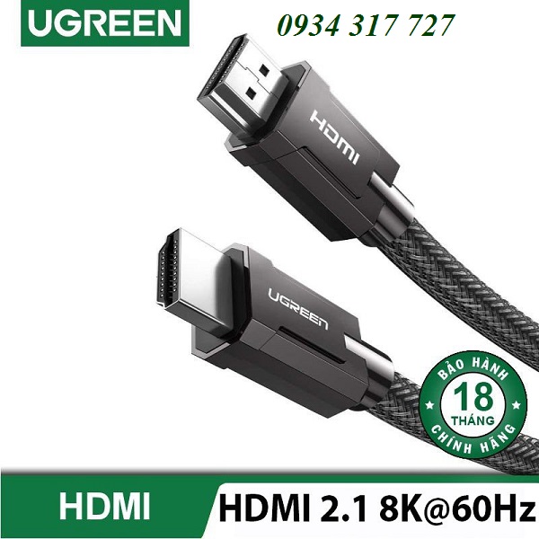 Dây Cáp HDMI 2.1 dài 1m độ phân giải 8K@60Hz Ugreen